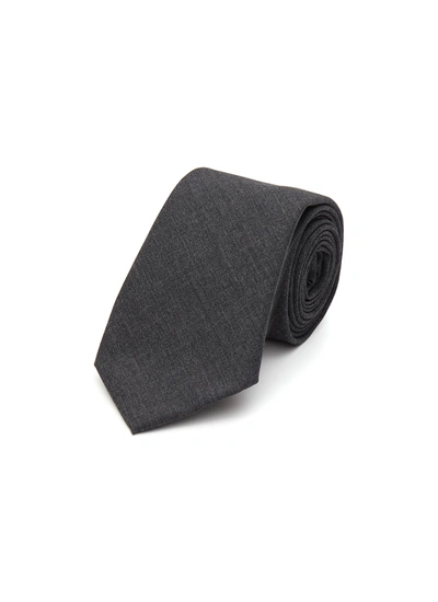 Brunello Cucinelli 6cm Virgin Wool Tie In Grey