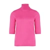 Max Mara Vacillo Mock-neck Wool Sweater In Fuxia