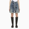 GOLDEN GOOSE BLUE BELTED DENIM SHORTS,GWP01060P000621-K-GOLDE-50100