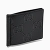 GUCCI BLACK EMBOSSED GG MOTIF CREDIT CARD HOLDER,6766561W3AN-K-GUC-1000