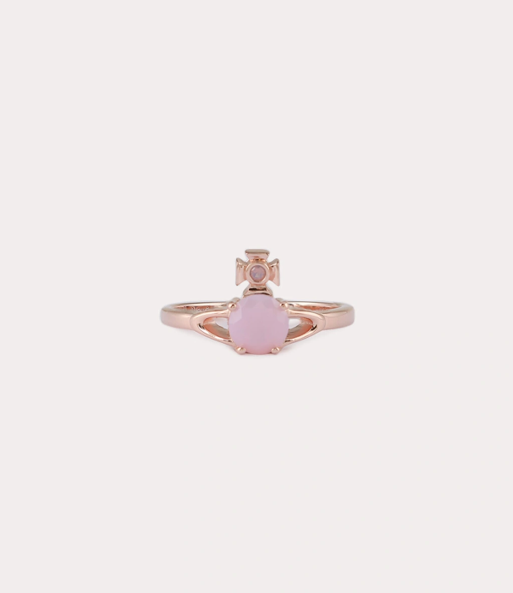 Vivienne Westwood Reina Petite Ring In Pink Gold-tone ModeSens