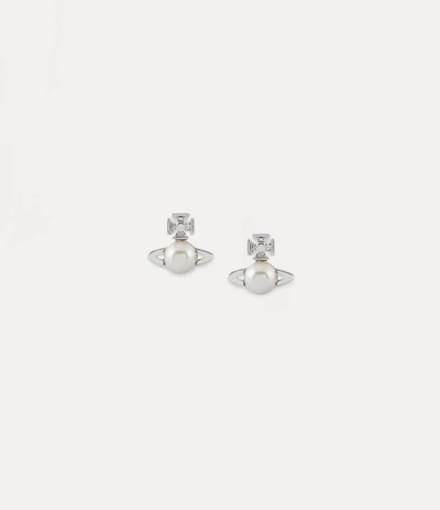 ピアス Vivienne Westwood Silver Balbina Earrings With Pearl Vivienne westwood balbina earrings