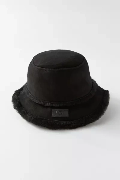 Ugg Women's Sheepskin Bucket Hat In Black