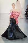 Bibhu Mohapatra Strapless Barathea Silk Drape Gown Gown In Multicolor