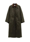 Totême Womens Forest Collared Waxed Cotton Coat 8 In Green