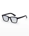 The Book Club A Doom Of Funs Blown Rectangle Recycled Plastic Reading Glasses In Black