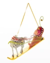 PATIENCE BREWSTER JINGLE BELLS SLEIGH WITH SHOE ORNAMENT,PROD246620271