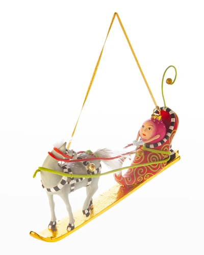 Patience Brewster Jingle Bells Sleigh With Shoe Ornament