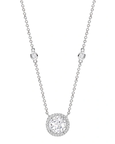 Kiki Mcdonough Grace 18k White Gold Topaz Diamond Pendant Necklace