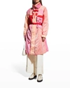 Stella Mccartney Maia Colorblock Utility Parka Jacket In 5621 Honeyrosp