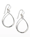 Ippolita Sterling Silver Open Teardrop Earrings With Diamonds In Dia
