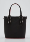 Christian Louboutin Cabata N/s Mini Tote In Grained Leather In Black
