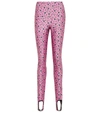 Moncler Genius X Naj-oleari 3 Moncler Grenoble Printed Stirrup Ski Pants In Pink