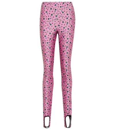 Moncler Genius X Naj-oleari 3 Moncler Grenoble Printed Stirrup Ski Pants In Rosa