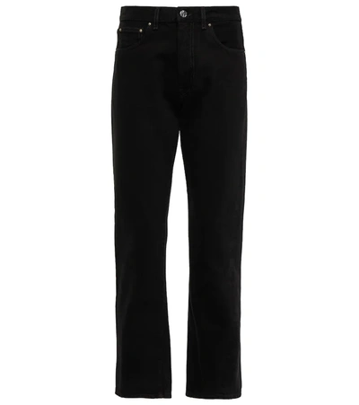 Totême Women's Regular-fit Rigid High-rise Straight-leg Jeans In Black