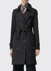 Burberry The Kensington Heritage Trench Coat In Midnight