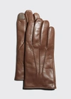 Guanti Giglio Fiorentino Men's Napa Snap Touchscreen Gloves In 8 Brown