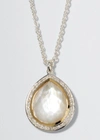 Ippolita 925 18k Chimera Rock Candy Teardrop Pendant Necklace W/ Diamonds, 16-18" In Mopdia