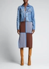 Ahluwalia Fitted Laser Denim Jacket In Blue