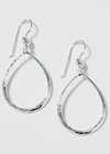 Ippolita Sterling Silver Open Teardrop Earrings With Diamonds In Dia