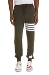 THOM BROWNE STRIPE JOGGER PANTS,MJQ008H-00535