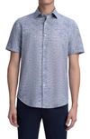 BUGATCHI OOOHCOTTON® SHORT SLEEVE BUTTON-UP SHIRT,VF9510F40