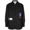 Valentino Quilted Shirt Jacket In Black