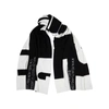 HELMUT LANG MONOCHROME LOGO-INTARSIA WOOL SCARF,3430376