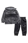 Hurley Babies'  Solar Colorblock Hoodie & Jogger Set In Black Heather