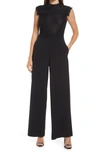 Julia Jordan Lace Bodice Sleeveless Wide Leg Jumpsuit In Black