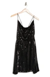 Wishlist Silver Spaghetti Strap Dress In Black