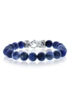 Blackjack Sodalite Beaded Bracelet In Blue