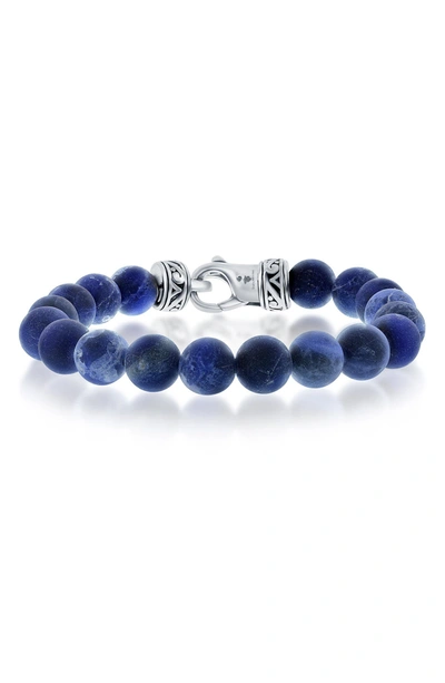 Blackjack Sodalite Beaded Bracelet In Blue