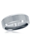 Blackjack 8mm Tungsten Ring In Silver
