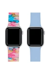 Posh Tech Assorted 2-pack Silicone Apple Watch® Watchbands In Pink Tie-dye/ Periwinkle