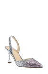 Marc Fisher Ombre Glitter Slingback Pump In Silver 040