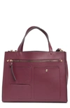 Nanette Lepore Clayton Organizer Convertible Faux Leather Tote Bag In Cranberry