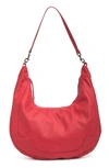 American Leather Co. Davis Leather Hobo Bag In Cherry