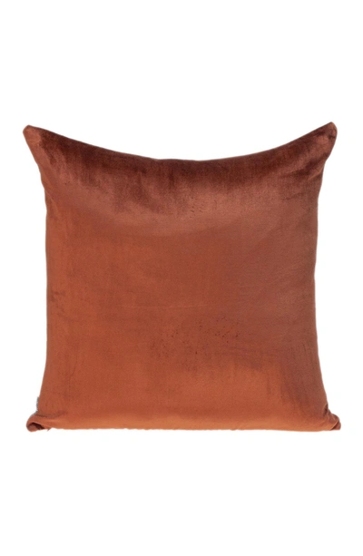 Parkland Collection Nerine Throw Pillow In Burnt Orange