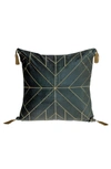 Parkland Collection Zella Tassel Throw Pillow In Charcoal
