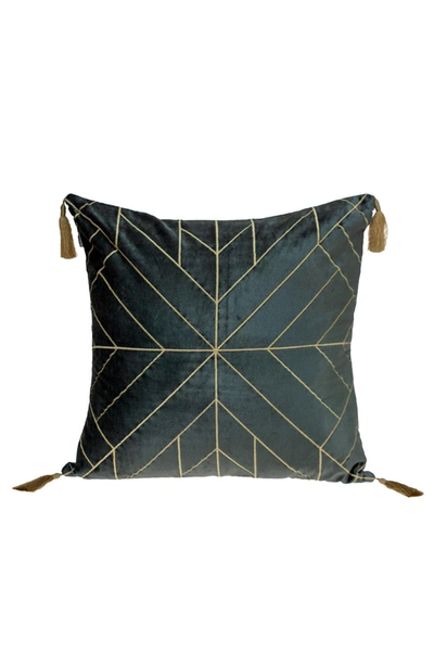 Parkland Collection Zella Tassel Throw Pillow In Charcoal