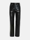 Agolde Recycled Leather 90's Pinch Waist Pants In Black Patent