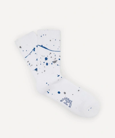 Rostersox Paint Splatter Socks In White