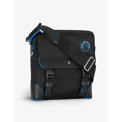 Montblanc Blue Sprit Leather-trim Shell Cross-body Envelope Bag