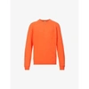 Sunspel Relaxed-fit Crewneck Cotton-jersey Sweatshirt In Flame