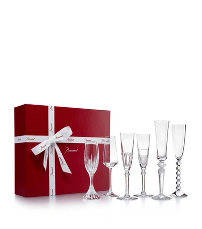 Baccarat Set Of 2 Bubble Box Flutes In Multi