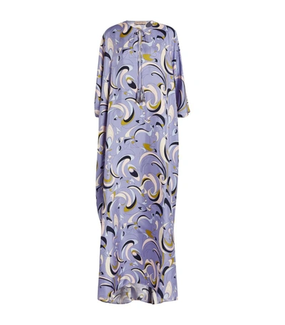 Emilio Pucci Silk Itinerari Kaftan In Purple