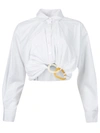 Christopher Esber Resin Linked Cropped Shirt White