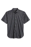 JEFF OUTERSPACE SHORT SLEEVE STRETCH BUTTON-UP SHIRT
