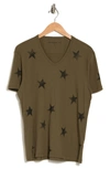 John Varvatos Star V-neck T-shirt In Olive